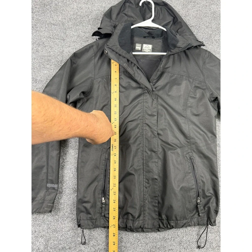 McKINLEY Aquamax Pro 2.000mm Rain Jacket Womens Medium Black Hooded‎ Shell M/M